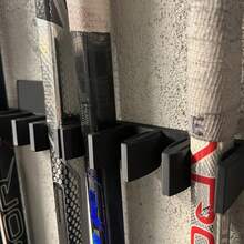 Hockey Stick Rack, Ice Hockey Stick Storage Rack, Multi-Stick Vertical Storage, Moisture-Proof And Anti-Deformation, Universal Bracket Accessory, Essential For Locker Room And Garage - Black - View 5