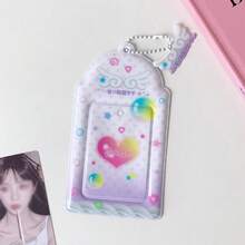 1個日系Y2K風格相卡套，附裝飾吊飾珠鏈，可愛草莓惡魔三葉草圖案PVC卡套，適用3英吋相卡，多用途學生證/公車卡套，返校季 - 卡套 - 查看 15