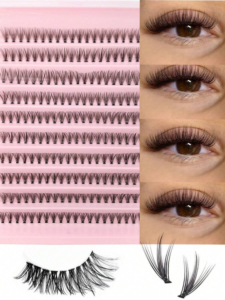 Faux cils en grappes 20D Wispy, légers et moelleux, grappes de cils individuelles DIY, boucle D, longueur mixte 8-16 mm, extensions de cils à bande fine segmentée, volume naturel, faux cils réutilisables, conviennent aux débutants pour le maquillage quotidien, les rendez-vous, les fêtes et les mariages - Voir 1
