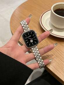 1件女款星光金屬錶帶，細金屬錶帶，相容於 Series 11、Series 10、Series 9 Ultra、8、7、SE、6、5、4、3、2、1，時尚智慧手錶錶帶，蝴蝶扣錶帶，不鏽鋼錶帶，適用於 40mm、42mm、44mm、45mm、49mm、38mm、41mm、46mm，時尚智慧手錶錶帶，相容於 錶帶 - 木炭星光 - 查看 3