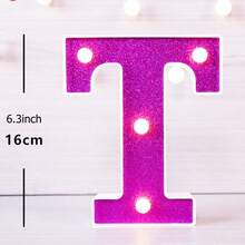 16cm 白色發光 A-Z LED 字母燈,電池供電,臥室裝飾字母夜燈,婚禮裝飾,生日派對裝飾,女孩房/兒童房裝飾字母燈,節日居家酒吧裝飾字母燈,字母燈 - 深紫色 - 查看 35