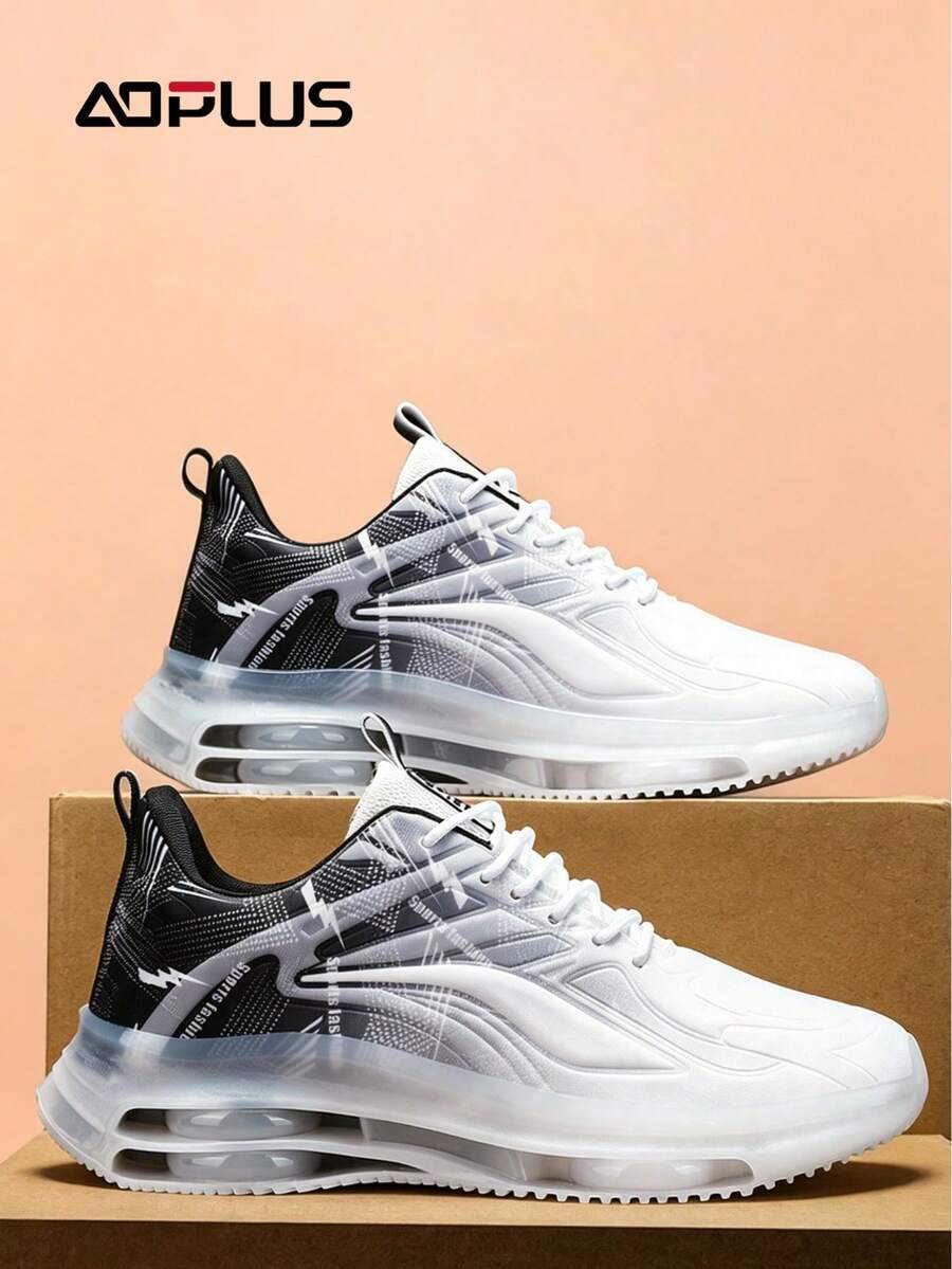 Outdoor Multi-Functional Casual Sneakers - Men's Waterproof Anti-Slip Hiking Shoes - 黑與白 - 查看 1