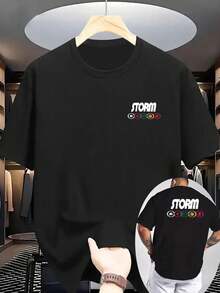 Nueva camiseta casual de verano para hombre, de cuello redondo acanalado y mangas cortas, hecha de tejido de punto, fresca y cómoda, con un diseño de patrón de doble cara, perfecta par - Blanco - Ver 7