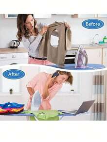 Heat-Resistant Iron Protective Cover - Durable Non-Slip Cover, Quick Installation Design, Suitable For Home Accessories, Travel Essentials, University/School Storage, Home Ironing Board Protection, Compatible With Most Fabrics And Cleaning Tools - Multicolor - View 7