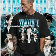Timothee Chalamet Retro Graphic T-Shirt - Unisex T-Shirt - Black - View 1