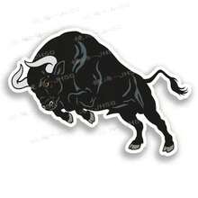 Black Spanish Bull Car Sticker Cute Accessories Product PVC Sun Protection And Waterproof Vinyl Decal - 10.6NO.18 右側 + 最長邊 13 厘米 - 查看 4