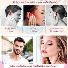 120 chiếc Dây vệ sinh tai để xỏ khuyên tai, loại bỏ bụi bẩn, khử mùi và chống tắc nghẽn, Túi, Hộp đựng, Lưu trữ - trắng - Xem 3