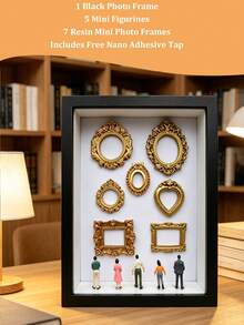 1 Set DIY Mini Museum Shadow Box - Celebrate Your Precious Memories In A Unique Way Through A Customizable Shadow Box Frame Kit, Including Photo Display And Miniature Figurines, Personalized And Distinctive Decorative Keepsake. - Multicolor - View 13