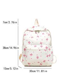 1 Large Capacity Nylon Schoolbag For Students, Simple Solid Color Backpack For College Students, Ladies Nylon Backpack, Girl Travel Backpack - Pink - View 8