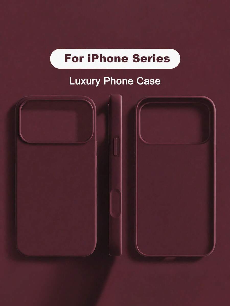 VRNOEI Full Coverage Soft Phone Case Compatible With IPhone 17, 17 Air, 17 Pro, 17 Pro Max, Anti-Drop Anti-Scratch, Compatible With IPhone 13, 11, 12, 16 Pro Max, 15, 14 Plus - Plum - View 1