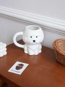 1pc 340ml Cute Bichon Frise Ceramic Mug, Hand-Painted Dog Theme With Handle, Suitable For Home Decor And Tableware, Can Be Used As Latte Cup For Restaurant And Cafe, Gift, Holiday Decoration Or Living Room Drinking Cup - Multicolor - View 10