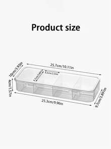 4-Slot Card Storage Box, Poker Card Organizer, Transparent PP Snap-Lock Small Box, Portable Business Card Holder With Lid, Plastic Card Deck Box, Office Desk Divider Storage Box, Trading Card Game Supplies - Multicolor - View 8