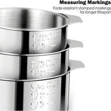 Measuring Cups, Stainless Steel Measuring Cups With A Storage Bag For Cooking & Baking, Dishwasher ,Includes 7 Measuring Cups (1/8 Cup, 1/4 Cup, 1/3 Cup, 1/2 Cup, 2/3 Cup, 3/4 Cup, 1 Cup). From Baking And Seasoning To Savory Dishes - 7pcs - Big Ears - View 5