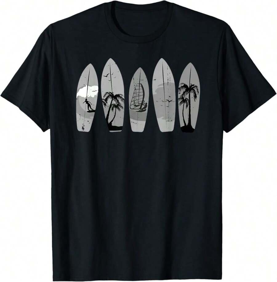 .com: Tabla de surf vintage clásica retro... - Negro - Ver 1