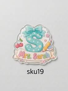 可客製化字母姓名冰箱磁鐵，辦公室磁性裝飾，送給老師的獨特禮物 - 彩色 - 查看 33