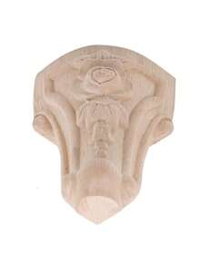 1pc Wooden Furniture Legs Solid Wood Flower Carved TV Cabinet Seat Feet, Easy Installation, No Power Required, Perfect For Home Decor Enhancement - View 5