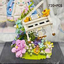 720+片鋼琴模型積木，組裝桌面花束裝飾禮物，鋼琴模型擺飾，小顆粒積木組裝套裝，ABS材質，適合男孩女孩禮物，生日、各種節日禮物、收藏 - 彩色 - 查看 7