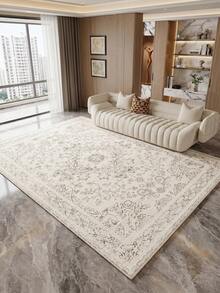 1 Stück heller Teppich im Boho-Stil für Wohnzimmer, geeignet für Küche, Esszimmer, Schlafzimmer, Raumdekoration für Feiertage, Innen-/Außenbereich, Büro, Lobby, rutschfeste Fußmatte, Badezimmerteppich, Flur, Arbeitszimmer und Gaming-Bereich - weiß grau - Übersicht 6