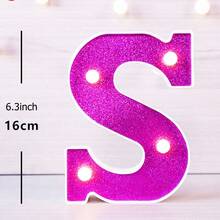 16cm 白色發光 A-Z LED 字母燈,電池供電,臥室裝飾字母夜燈,婚禮裝飾,生日派對裝飾,女孩房/兒童房裝飾字母燈,節日居家酒吧裝飾字母燈,字母燈 - 深紫色 - 查看 13