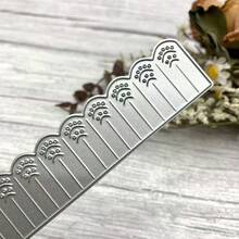 1 Piece DIY Connectable Garden Background Scrapbook Metal Cutting Die For Paper Cards, Embossing And Cutting Design, Craft Card Making Die - Silver-white - View 1
