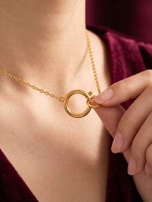 10 Pcs Round Spring Gate Clasps, 304 Stainless Steel 18K Gold Plated Open Jump Rings For DIY Handmade Necklaces, Bracelets And Keychains - Slingshot Buckle - View 5
