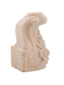 1pc Wooden Furniture Legs Solid Wood Flower Carved TV Cabinet Seat Feet, Easy Installation, No Power Required, Perfect For Home Decor Enhancement - View 9