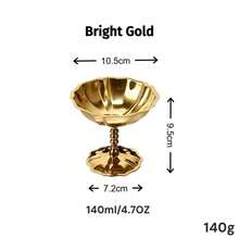 1/4件 金色/銀色蓮花甜點杯 140ml 不鏽鋼冰淇淋聖代碗 裝飾水果優格盛盤 派對餐具 餐飲甜點盛盤 廚房配件 沙烏地阿拉伯國慶日 - 彩色 - 查看 13