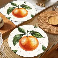 1/2/4/6/8/300 piezas Manteles de lujo de la serie de frutas, decorados con un patrón de cerezas frescas y un fondo de rayas rosas. Material de poliéster lavable a máquina, resistente a las manchas, impermeable y fácil de limpiar. Adecuado para decoración de fiestas y cocina. - Multicolor - Ver 12