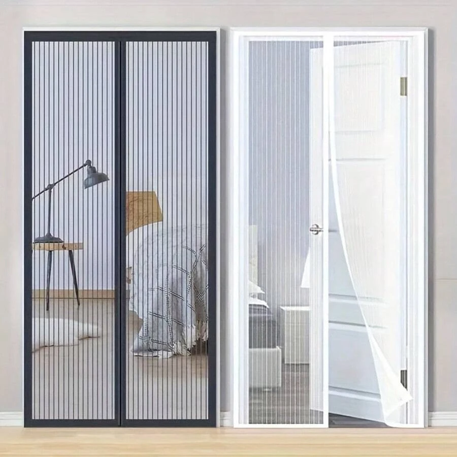 1pc Magnetic Mosquito Net Door Curtain,Automatic Closing,Breathable Insect Protection,Easy Installation,Perfect For Living Room, Bedroom, Garage