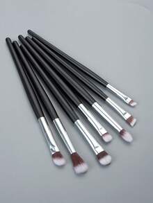 ronshadow 7pcs Eye Makeup Brush Set, Large Round Tip Blending Eyeshadow Brush + Angled Blade Brow Powder Brush, Multi-Functional Eye Makeup Detail Brush - Multicolor - View 2