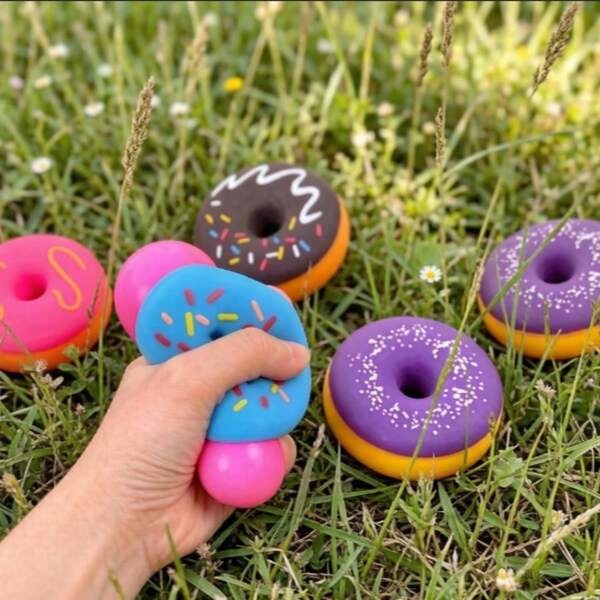 Simulated Donut Slow Rising Squishy Toy, Sweet Soft Fluffy Squishy Texture, Stress Relief Squeeze Ornament, Party Halloween Holiday Decor & Gift For Teens & Adults