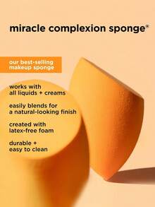 Techniques Miracle Complexion Makeup Sponge (4/2/1pcs), Suitable For Liquid And Cream Foundation, Can Create Buildable Coverage, Create Natural Dewy Base Makeup, Latex-Free Foam - Multicolor - View 2
