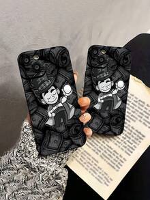Dinero del tío rico Pennybags en blanco y negrofunda de teléfono Fundas compatibles con ,Apple,VIVO,OPPO,,, y Honor.Fabricadas en silicona TPU,ofrecen protección contra golpes y caídas. - Negro - Ver 5