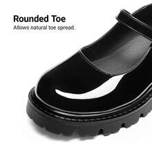 Mary Jane Platform Shoes For Women – Closed Toe, Chunky Block Heel, Cute Casual Dress Shoes - 黑色/PU - 查看 6