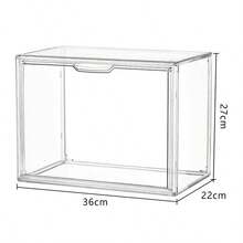 1 pieza Caja de almacenamiento de acrílico transparente multifuncional - Estuche de exhibición a prueba de polvo adecuado para modelos, herramientas y libros | Contenedor de almacenamiento transparente, estante de exhibición de productos, almacenamiento de bolsas, almacenamiento de juguetes, almacenamiento de zapatos, almacenamiento de cosméticos, se requiere autoensamblaje - Multicolor - Ver 14