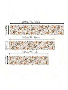 Fall Harvest Squirrel Animals Maple Leaf Table Runner Holiday Party Decor Reusable Kitchen Dining Table Runner For Farmhouse,Wedding Party,Autumn Thanksgiving Decorations - Multicolor - View 2