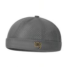 Topi Datar Unisex untuk Pria, Topi Newsboy Serbaguna dengan Bordir Huruf, Gaya Kasual Fesyen Jalanan, Cepat Kering untuk Musim Semi dan Gugur - A - View 2