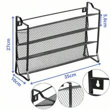 Boîtes à épices, étagère à épices, 28 pots, autocollants, marqueur, entonnoir - Noir - Voir 7