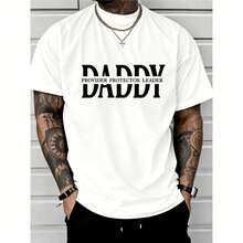 Camiseta de Día del Padre PAYEAH Daddy Husband Protector Hero (Una sola pieza) 100% algodón 220g camiseta de algodón pesado - Negro - Ver 3