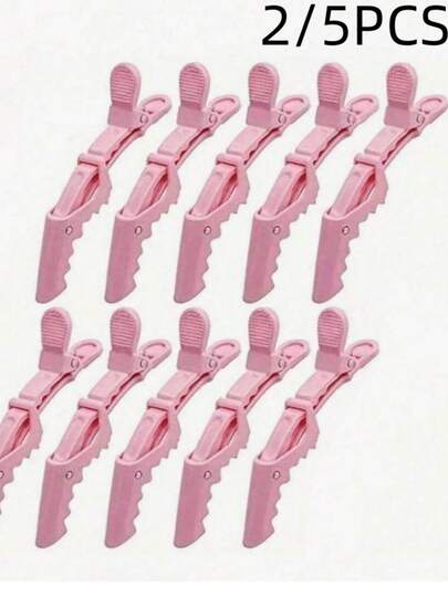 5pcs/2pcs Multifunctional Crocodile Clips And Hair Styling Clips For Sectioning, Suitable For Hairdressers And Professional Stylists, Women's Plastic Non-Slip Hair Clips, Professional Salon Hair Clips, Crocodile Clips Hair Styling Clips, Long Mouth Clips, Crane Mouth Clips, Curl Styling Choice For Home Bathroom Decor, Suitable As Gifts For Family And Friends, Perfect For Birthdays, Weddings, Anniversaries, Valentine's Day, Christmas, Thanksgiving, New Year Surprise Gifts, Almost Perfect