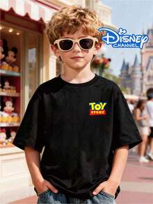 Toy Story Buzz Lightyear Kids' Reversible Printed Short-Sleeve T-Shirt ,Toy Story,Boys Summer Outfits,4th Of July,Disney Collaboration - Black - View 2