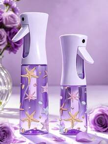 New Starfish Pattern PET Refillable Travel Spray Bottle, Professional High Pressure Atomization Spray Bottle, 200/300ml High Pressure Continuous Automatic Vacuum Fine Mist Sprayer, Hair Styling Tool, Hair Care Product, Accessory, Travel Essential, Vacation Essential - Multicolor - View 2