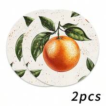 1/2/4/6/8/300 piezas Manteles de lujo de la serie de frutas, decorados con un patrón de cerezas frescas y un fondo de rayas rosas. Material de poliéster lavable a máquina, resistente a las manchas, impermeable y fácil de limpiar. Adecuado para decoración de fiestas y cocina. - Multicolor - Ver 19