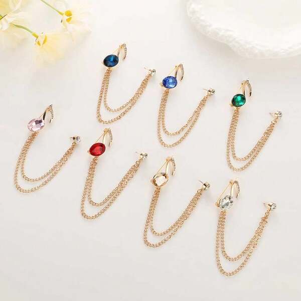 1pc Fashion Couple Brooch With Elegant Artificial Crystal Musical Note, Suitable For Headscarf, Clothing, Bag Decoration, School Teacher Supplies, Cute Office Accessories, Shirt Jacket Accessories, Perfect For Casual, Outdoor, Sports, Vacation, Birthday, Graduation Gift, Daily Wear