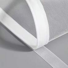 1PC Double-Edged Self-Adhesive Invisible Mosquito Screen Mesh, Reversible Window Mosquito Net, Removable Polyester Window Screen, No Drilling Required, Easy Installation, Light-Transmitting, Sun-Shading, Breathable And Ventilated Window Screen - White Netting With White Edges - View 6