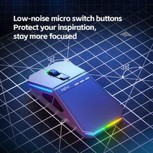 INPHIC YC-CYBER Mouse Gaming Nirkabel Tri-Mode, Saklar Mikro Senyap TTC, Desain Cyberpunk Fiksi Ilmiah, Pencahayaan RGB Dua Zona, Chip Gaming, DPI yang Dapat Diatur 6 Tingkat, Baterai 500mAh + Type-C + Indikator Baterai, Driver Khusus - View 6