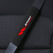 2pcs/Set Pelindung Bantalan Bahu Sabuk Pengaman Mobil Sport Bahan Suede Lembut, Aksesoris Interior Mobil - A - View 5