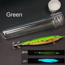 Avlcoaky 1pc 12.5cm Glow In The Dark Wood Shrimp Horizontal Squid Jig Egi Set UV Squid Lure Sea Cuttlefish Octopus Saltwater Tackle - Multicolor - View 8