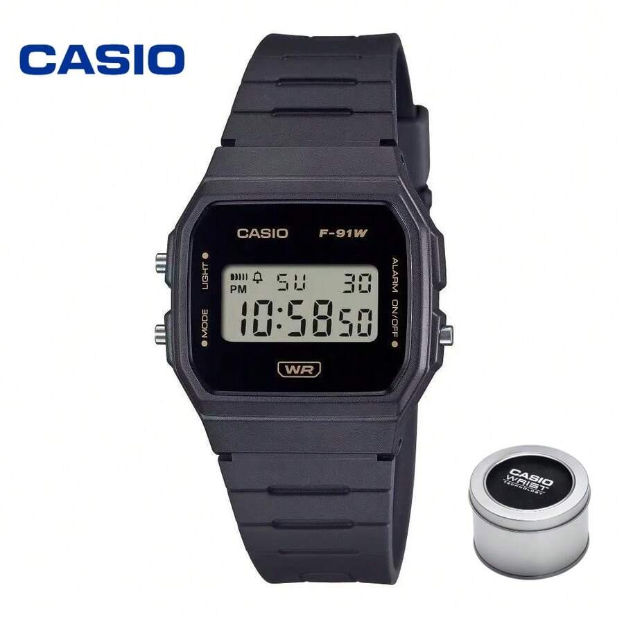 Casio F91W Square Digital Watch, Macaron Resin Wristwatch, Waterproof Student Watch, Vintage Affordable Casual Watch, Luminous Alarm Sports Watch - one-size - View 1