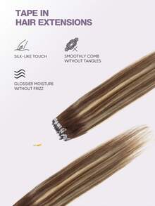 Micro Loop Hair Extensions Micro Bead Hair Extensions Nature Black 14-22inch Straight Micro Link Real Human Hair Hair Extensions Invisible Beads Thick Nano Ring Hair Extensions Silky And Smooth Easy To Wear For Daily &Halloween Costumes&Christmas - SP4/24 - View 4